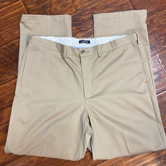 Lands' End Comfort Waist No Iron Chino Pants 40 - Picture 2 of 9